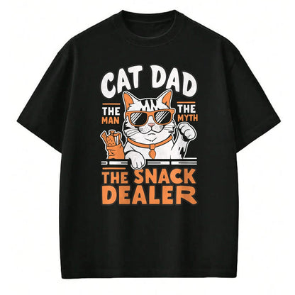 Cat Love Shirt, Funny Cat Lover Gift UnisexT-Shirt/Hoodie/Sweatshirt HLT00 - Cat Dad The Man The Myth The Snack Dealer T-Shirt