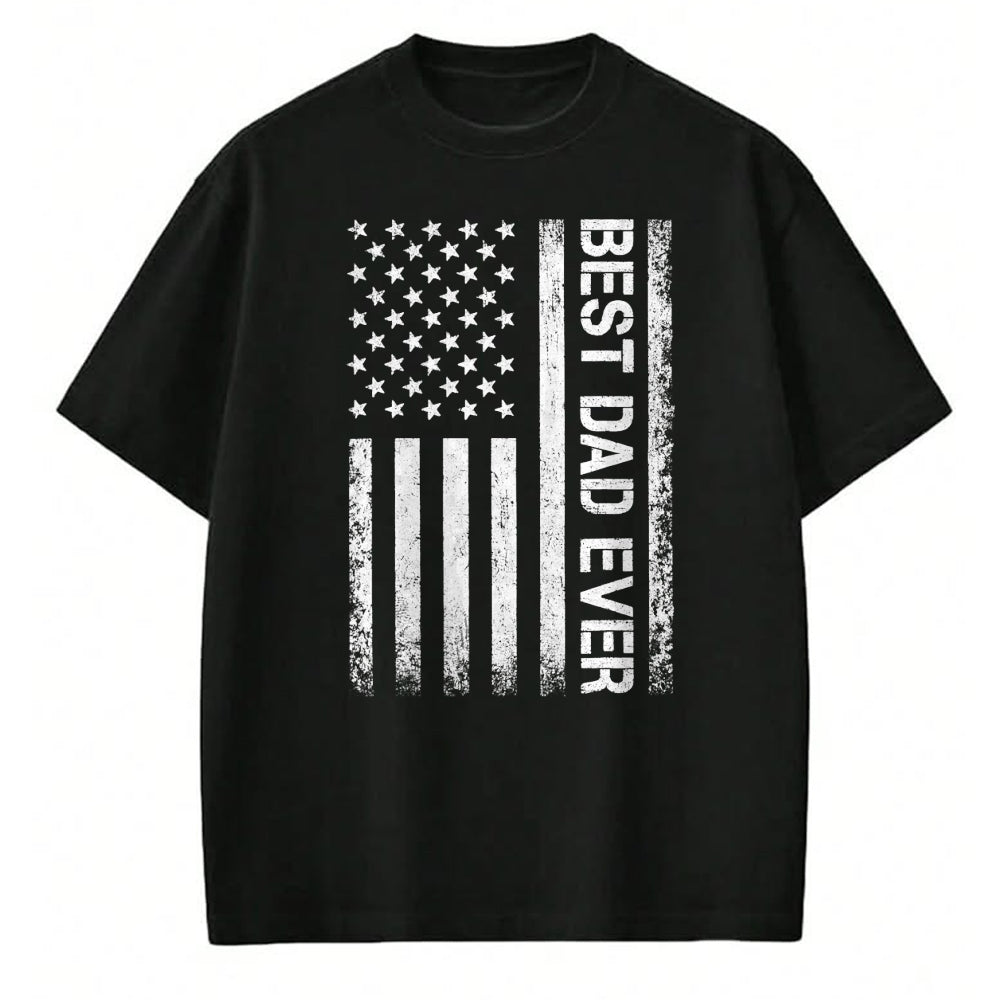Gift for Dad Shirt, Funny Dad Unisex T-Shirt/Hoodie/Sweatshirt HLT00 – Best dad ever US American flag gift for father_s day T-Shirt