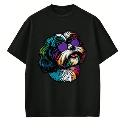 Dog Love Shirt, Dog Lover Gift T-Shirt/Hoodie/Sweatshirt HLT00 - Dad Mom Cool Dog Sunglasses - Shih Tzu T-Shirt