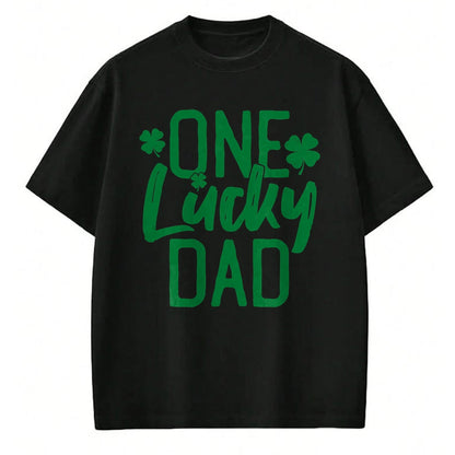 Gift for Dad Shirt, Funny Dad Unisex T-Shirt/Hoodie/Sweatshirt HLT00 – One Lucky Dad St. Patrick_s Day Matching Pajamas 2022 T-Shirt