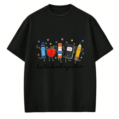 Best Student Shirt, Funny Back To School UnisexT-Shirt/Hoodie/Sweatshirt HLT00 - Back to School Teachers Doodles Crayon Hello Kindergarten T-Shirt
