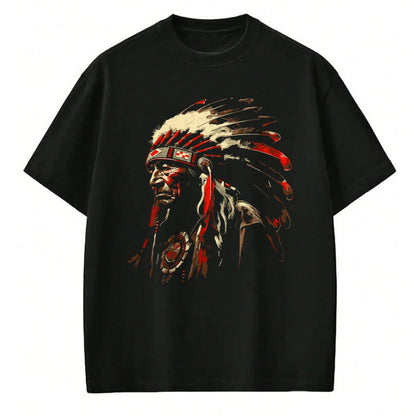 Native American T-Shirts, Vintage Native American Unisex T-Shirt/Hoodie/Sweatshirt HLT00 - Retro Native American Indian Headdress Vintage Men Graphic