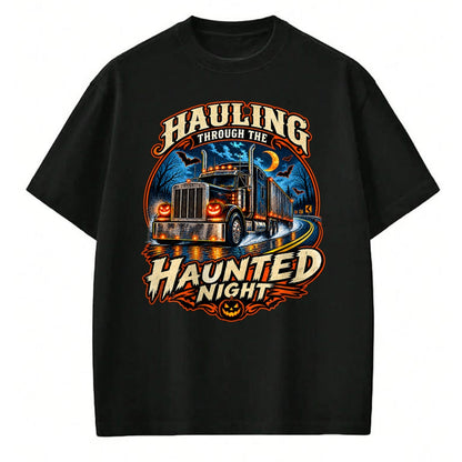 Best Truck Driver Life Shirt, Funny Trucker UnisexT-Shirt/Hoodie/Sweatshirt HLT00 - Halloween Trucker Haunted Highway Semi Truck Driver Spooky T-Shirt