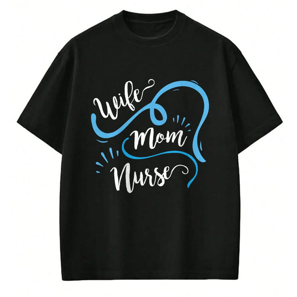Funny Nurse Shirt, Nurse Unisex T-Shirt/Hoodie/Sweatshirt HLT00 - Wife Mom Nurse T Shirt for Nurses (LPN, BSN, RN, NP) (1)