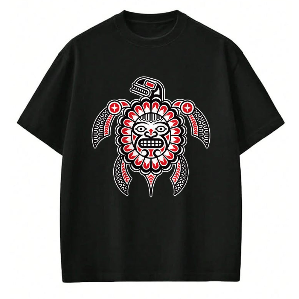 Native American T-Shirts, Vintage Native American Unisex T-Shirt/Hoodie/Sweatshirt HLT00 - Haida Turtle American Indian Native America Indigenous
