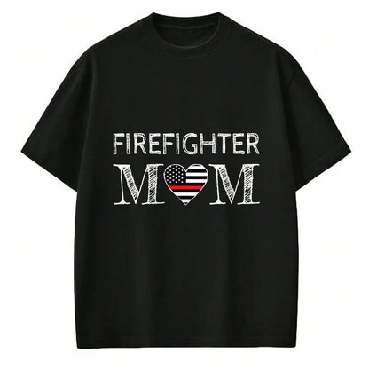 Gift for Mom Shirt, Funny Mom Unisex T-Shirt/Hoodie/Sweatshirt HLT00 - Firefighter Mom Mother Support the Thin Red Line Flag Son T-Shirt