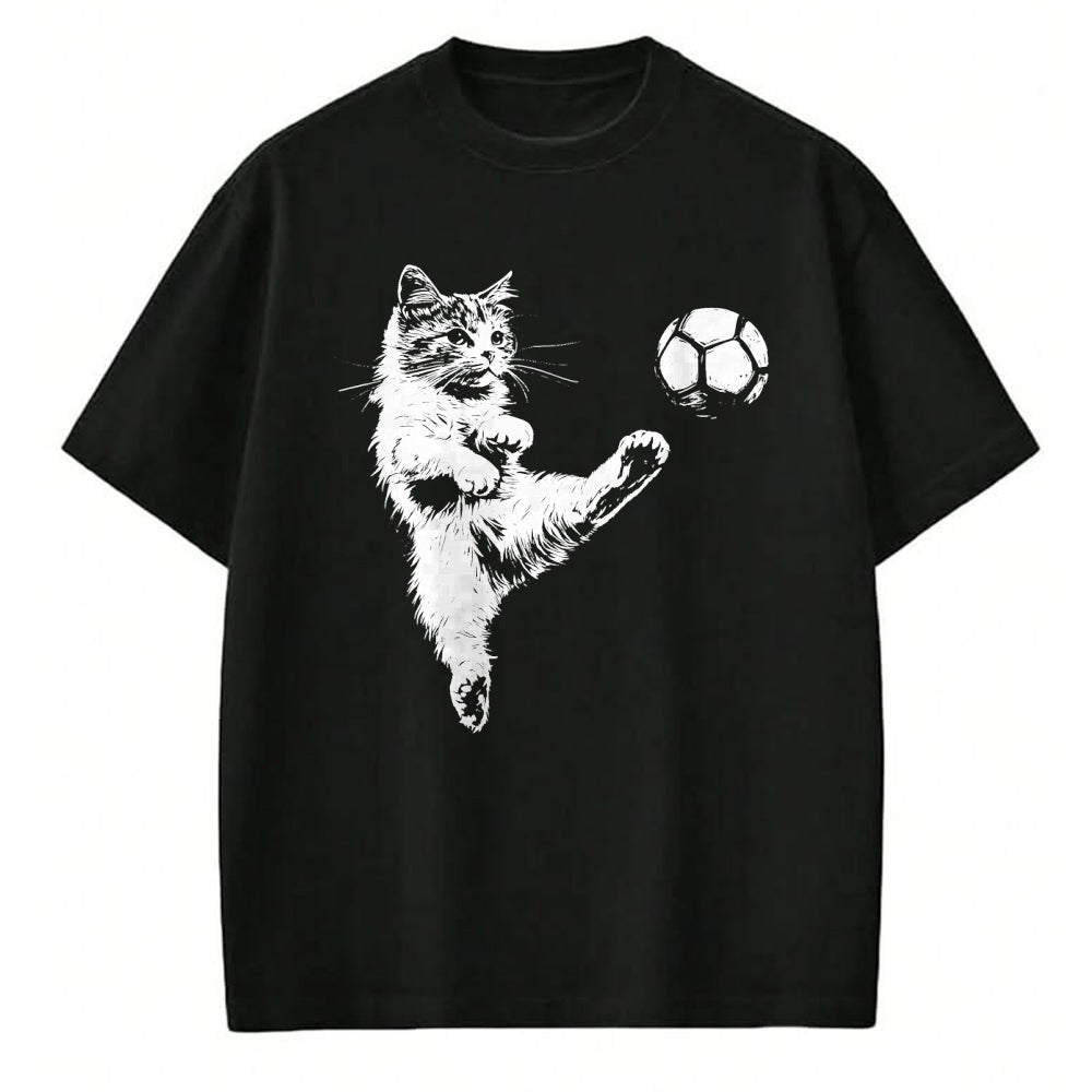 Cat Love Shirt, Funny Cat Lover Gift UnisexT-Shirt/Hoodie/Sweatshirt HLT00 - Funny Cat Soccer Ball Graphic Tee T-Shirt for Men Women Kids