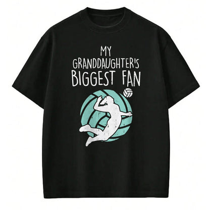 Best Grandpa Shirt, Proud Grandpa Unisex T-Shirt/Hoodie/Sweatshirt HLT00 - Granddaughters Biggest Fan Volleyball Family Grandma Grandpa T-Shirt