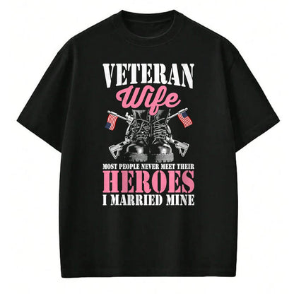 Best Husband Shirt, Wife and Husband Unisex T-Shirt/Hoodie/Sweatshirt HLT00 - Veteran Wife Married Mine Proud Military Veteran Husband T-Shirt
