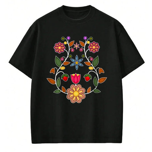 Native American T-Shirts, Vintage Native American Unisex T-Shirt/Hoodie/Sweatshirt HLT00 - Ojibwe Floral Native Wild Flowers Indigenous Cute Botanical (1)