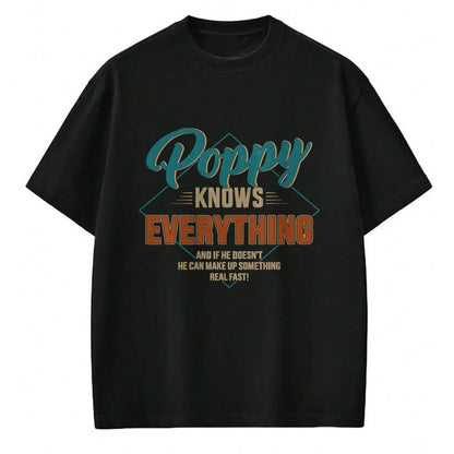 Best Grandpa Shirt, Proud Grandpa Unisex T-Shirt/Hoodie/Sweatshirt HLT00 - Funny poppy knows everything for grandpa and father's day T-Shirt (1)