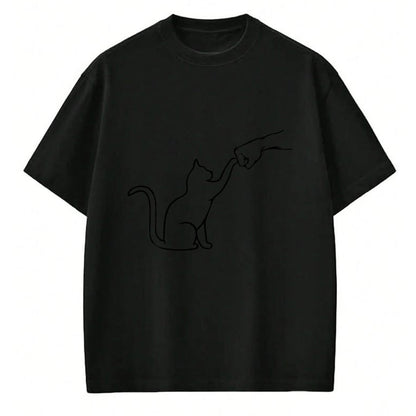Cat Love Shirt, Funny Cat Lover Gift UnisexT-Shirt/Hoodie/Sweatshirt HLT00 - Cute Pet Tee I Love My Cat Best Friend Fist Bump Cat Lovers T-Shirt Small
