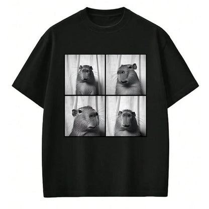 Cute Capybara Shirt, Funny Capybara Unisex T-Shirt/Hoodie/Sweatshirt HLT00 - Capybara Capy Photobooth Quirky Funny Animal T-Shirt