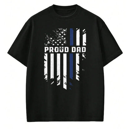 Gift for Dad Shirt, Funny Dad Unisex T-Shirt/Hoodie/Sweatshirt HLT00 – Thin Blue Line Proud Dad Police Family T-Shirt