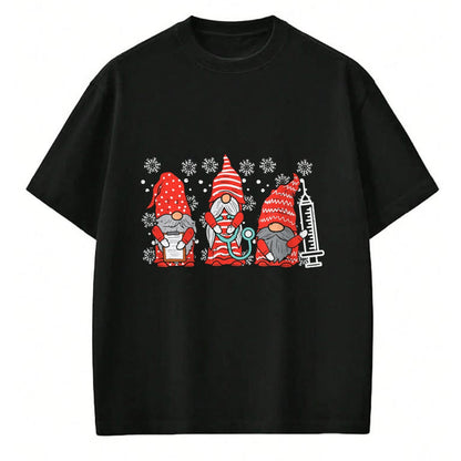 Funny Nurse Shirt, Nurse Unisex T-Shirt/Hoodie/Sweatshirt HLT00 - Nurse Christmas Gnomes Cute Xmas Scrub Top For Nurses Women T-Shirt (1)