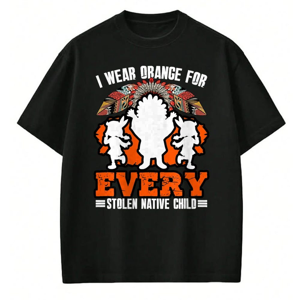 Native American T-Shirts, Vintage Native American Unisex T-Shirt/Hoodie/Sweatshirt HLT00 - Indian Pride Native American Wear Orange For Native Child