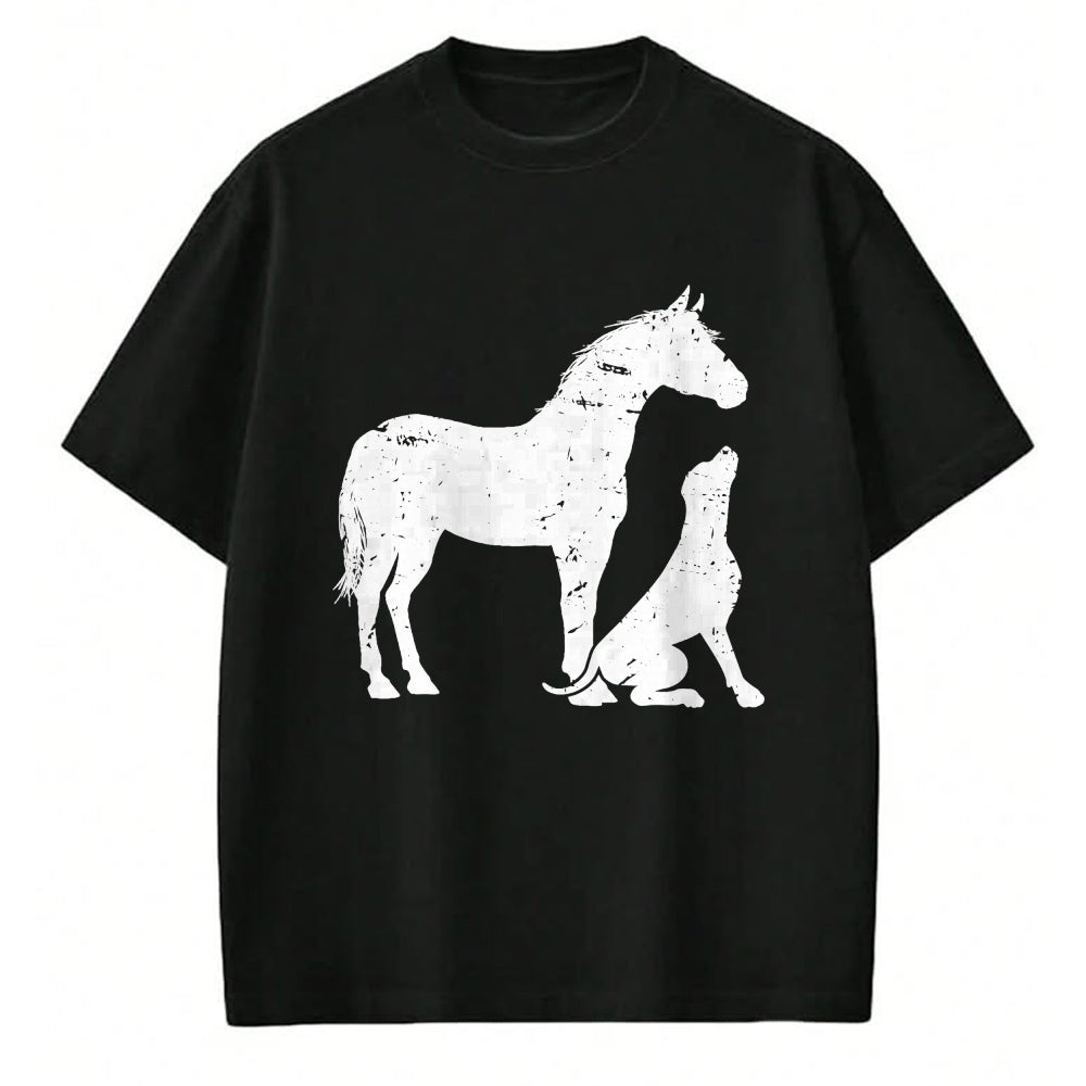 Best Horse Lover Shirt , Funny Horse UnisexT-Shirt/Hoodie/Sweatshirt HLT00 - Horse and Dog Motif for Men and Women Horse Lovers T-Shirt