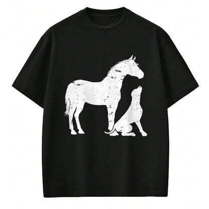 Best Horse Lover Shirt , Funny Horse UnisexT-Shirt/Hoodie/Sweatshirt HLT00 - Horse and Dog Motif for Men and Women Horse Lovers T-Shirt