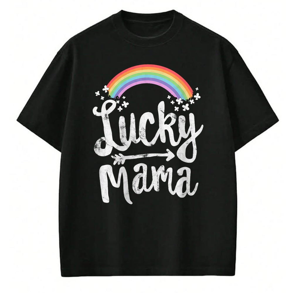 Gift for Mom Shirt, Funny Mom Unisex T-Shirt/Hoodie/Sweatshirt HLT00 - Lucky Mama Family St Patricks Day T-Shirt Mom Mothers Day T-Shirt