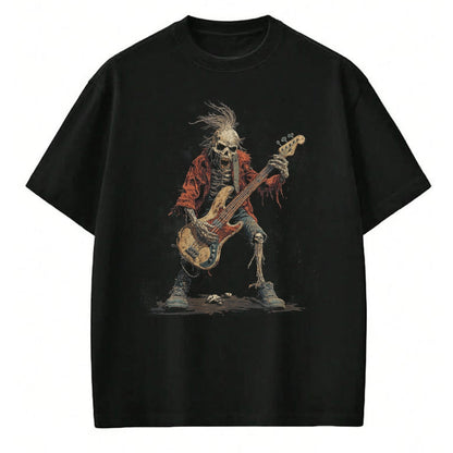 Guitar Lover Shirt, Funny Guitar UnisexT-Shirt/Hoodie/Sweatshirt HLT00 - Skeleton Punk Rocker Halloween Bass Guitar Rock N Roll T-Shirt