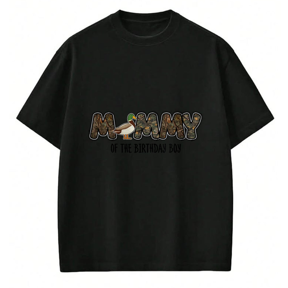 Gift for Mom Shirt, Funny Mom Unisex T-Shirt/Hoodie/Sweatshirt HLT00 - Mommy Of The Birthday Boy One Lucky Duck 1st Birthday party T-Shirt