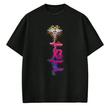 Funny Nurse Shirt, Nurse Unisex T-Shirt/Hoodie/Sweatshirt HLT00 - Proud Nurse Colorful Heartbeat Tie Dye Nursing Love Nurse T-Shirt