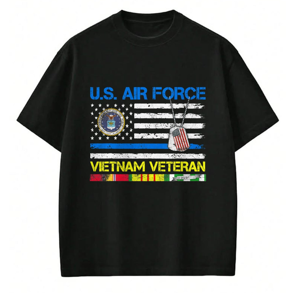 Proud Veteran Shirt, Funny Veteran UnisexT-Shirt/Hoodie/Sweatshirt HLT00 - Men U.S Air Force Vietnam Veteran, USAF Veteran Flag Vintage T-Shirt