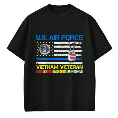 Proud Veteran Shirt, Funny Veteran UnisexT-Shirt/Hoodie/Sweatshirt HLT00 - Men U.S Air Force Vietnam Veteran, USAF Veteran Flag Vintage T-Shirt