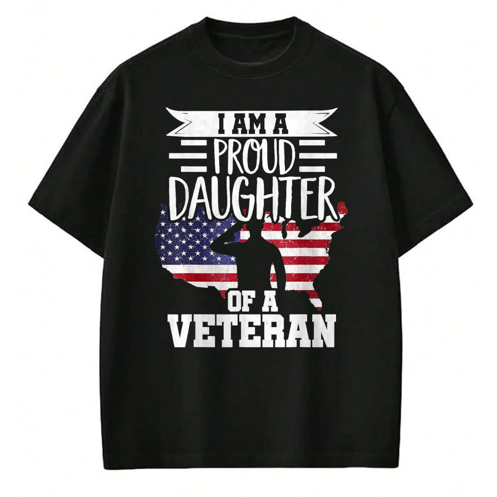 Proud Veteran Shirt, Funny Veteran UnisexT-Shirt/Hoodie/Sweatshirt HLT00 - Proud Daughter Veteran Nothing Scares Patriotic Veterans Day T-Shirt, Women, Olive Green, Large