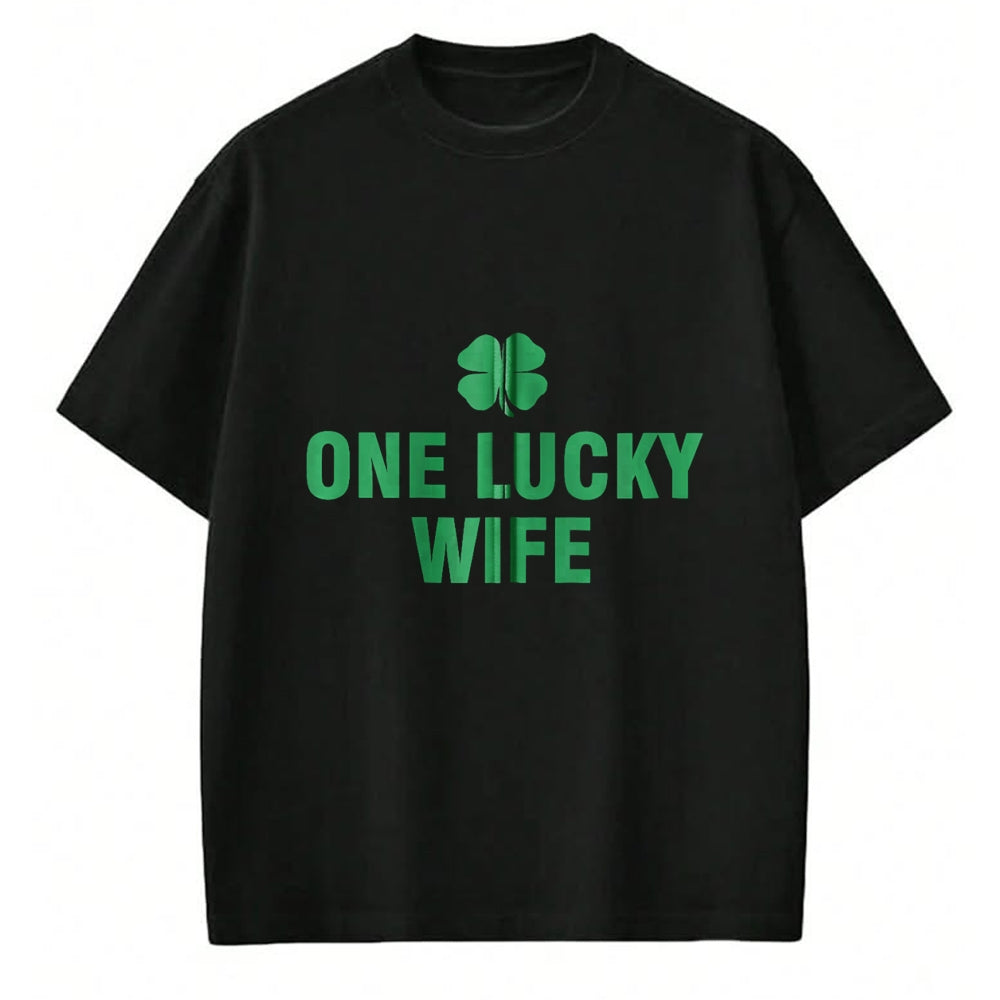 Best Wife Shirt, Wife and Husband Unisex T-Shirt/Hoodie/Sweatshirt HLT00 - Gift for wife T shirt, lucky wife   One Lucky Wife Zip Hoodie