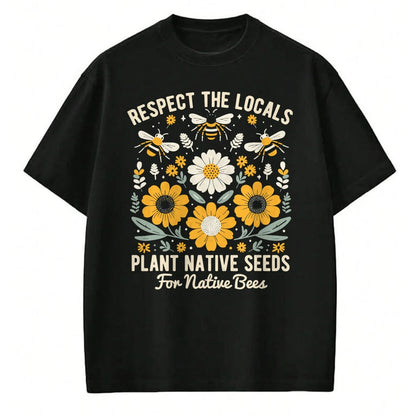 Native American T-Shirts, Vintage Native American Unisex T-Shirt/Hoodie/Sweatshirt HLT00 - Plant Native Seeds for Native Bees