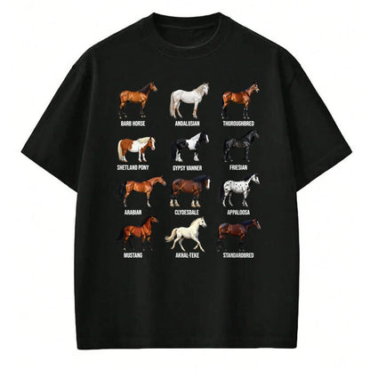 Best Horse Lover Shirt , Funny Horse UnisexT-Shirt/Hoodie/Sweatshirt HLT00 - Types of Horses Educational Horse Breeds Boys Girls Kids T-Shirt