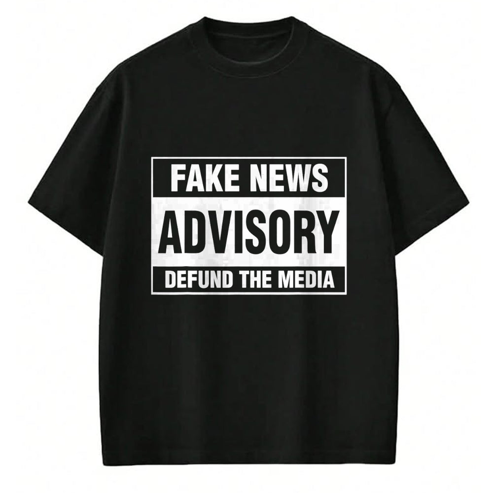 Gift for Dad Shirt, Funny Dad Unisex T-Shirt/Hoodie/Sweatshirt HLT00 – Fake News Advisory Defund The Media Gift T-Shirt