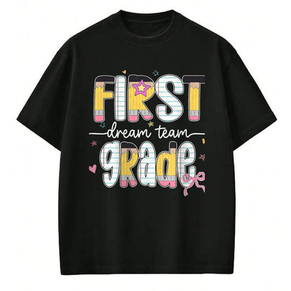 Best Teacher Shirt, Funny Teacher UnisexT-Shirt/Hoodie/Sweatshirt HLT00 - 1st Grade Dream Team Back to School Teacher Student Kids T-Shirt, Men, Black, 3X-Large