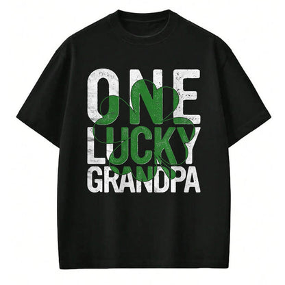 Gift for Dad Shirt, Funny Dad Unisex T-Shirt/Hoodie/Sweatshirt HLT00 – One Lucky Grandpa Irish Grandfather St Patricks Day Dad T-Shirt