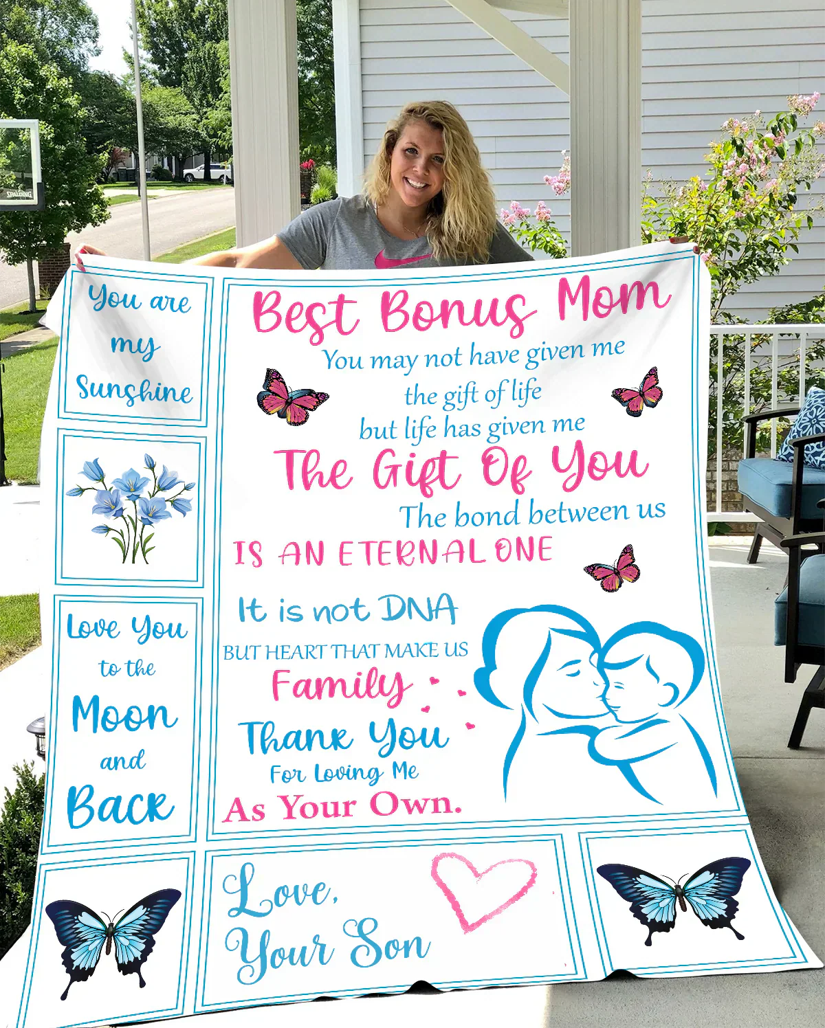 Best Bonus Mom Blanket - from son