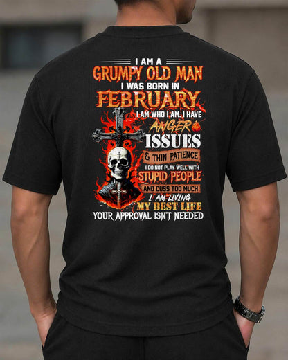 FEBRUARY - I AM A GRUMPY OLD MAN - BIRTHDAY WAFFLE CASUAL SUIT FOR MEN - NINA02 (SKU2607-235-02)| Waffle casual suit A09-739