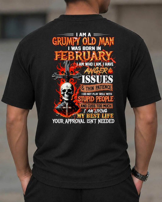 FEBRUARY - I AM A GRUMPY OLD MAN - BIRTHDAY WAFFLE CASUAL SUIT FOR MEN - NINA02 (SKU2607-235-02)| Waffle casual suit A09-739