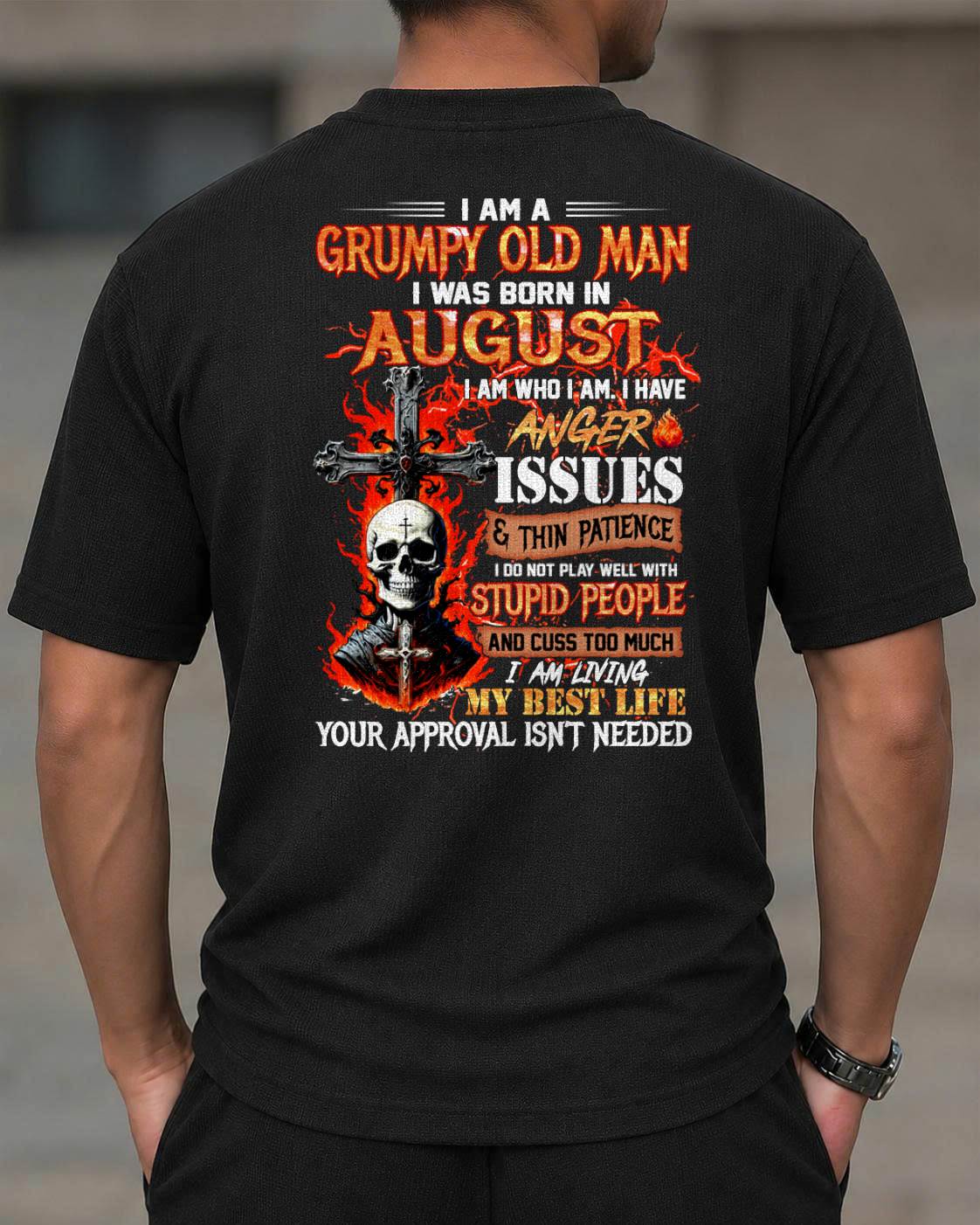 AUGUST - I AM A GRUMPY OLD MAN - BIRTHDAY WAFFLE CASUAL SUIT FOR MEN  - NINA08 (SKU2607-235-08) | Waffle casual suit A09-739