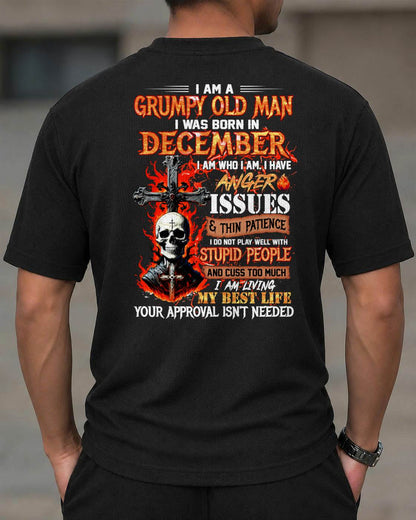 DECEMBER - I AM A GRUMPY OLD MAN - BIRTHDAY WAFFLE CASUAL SUIT FOR MEN - NINA12 (SKU2607-235-12) | Waffle casual suit A09-739