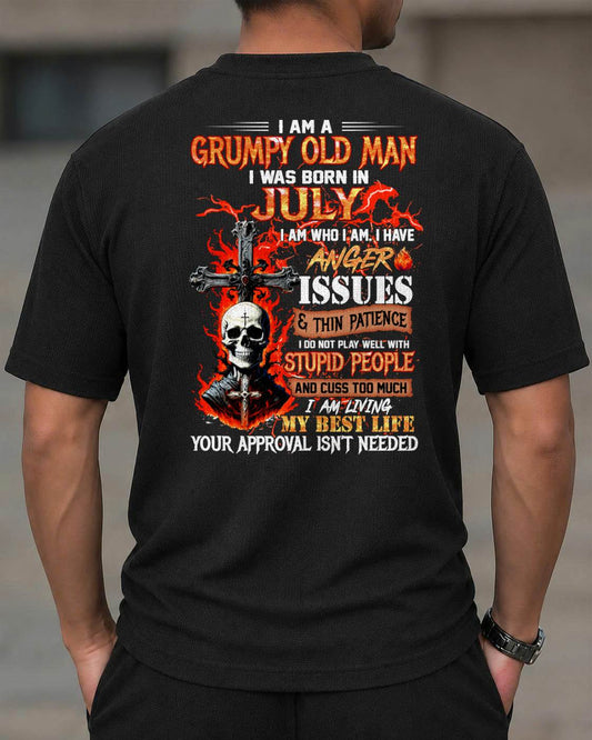 JULY - I AM A GRUMPY OLD MAN - BIRTHDAY WAFFLE CASUAL SUIT FOR MEN - NINA07 (SKU2607-235-07) | Waffle casual suit A09-739