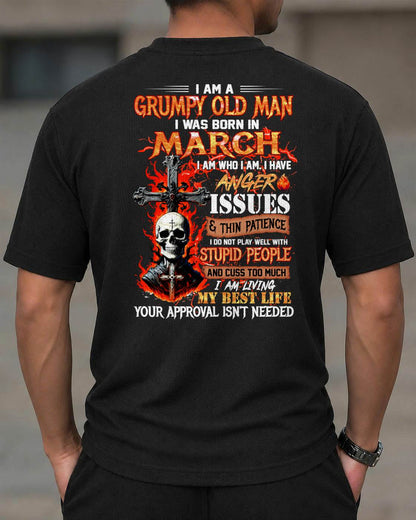 MARCH - I AM A GRUMPY OLD MAN - BIRTHDAY WAFFLE CASUAL SUIT FOR MEN - NINA03 (SKU2607-235-03) | Waffle casual suit A09-739