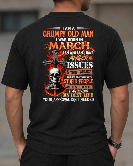MARCH - I AM A GRUMPY OLD MAN - BIRTHDAY WAFFLE CASUAL SUIT FOR MEN - NINA03 (SKU2607-235-03) | Waffle casual suit A09-739