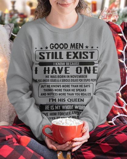 November - Good men Still Exist - gift for your girlfriend, wife from Husband - NINA11 (SKU-GM-11)