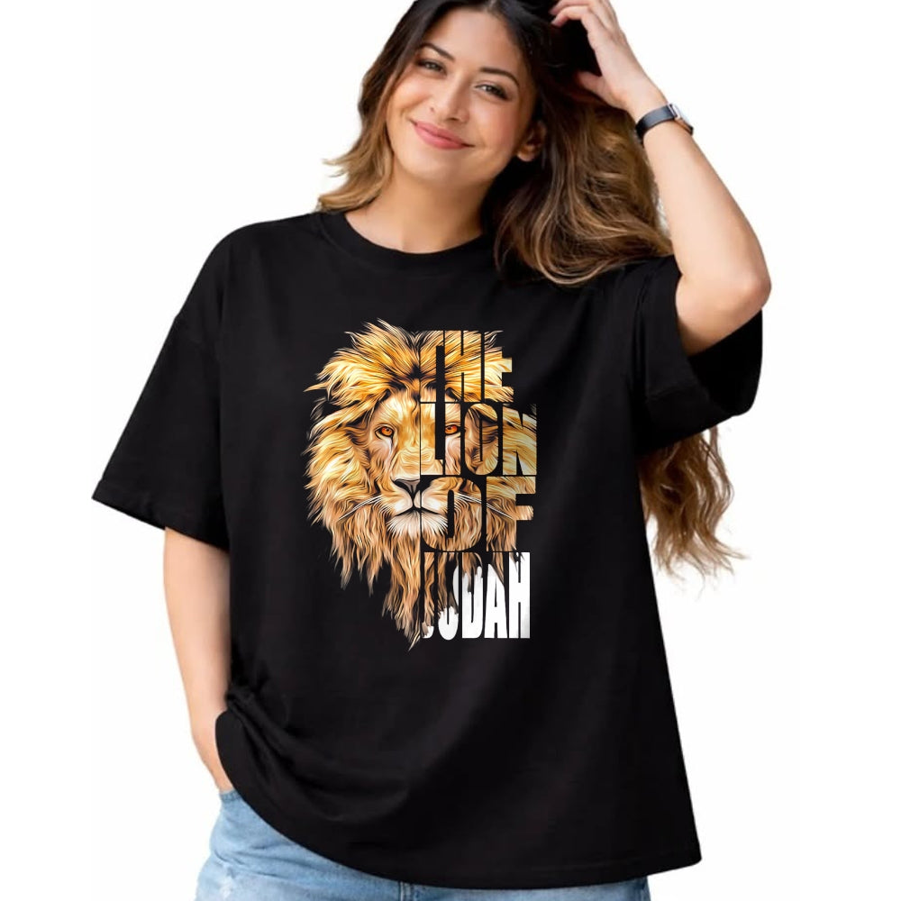 Christian Tee, Christian Faith Unisex T-Shirt/Hoodie/Sweatshirt HLT00 - Jesus Lion of Judah Christian Gift for Men Women T-Shirt