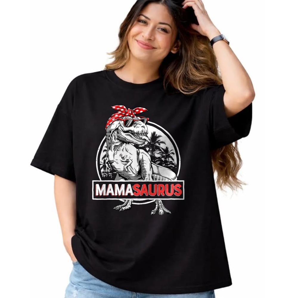 Gift for Mom Shirt, Funny Mom Unisex T-Shirt/Hoodie/Sweatshirt HLT00 - Mamasaurus T rex Dinosaur Funny Mama Saurus Mother_s Family T-Shirt