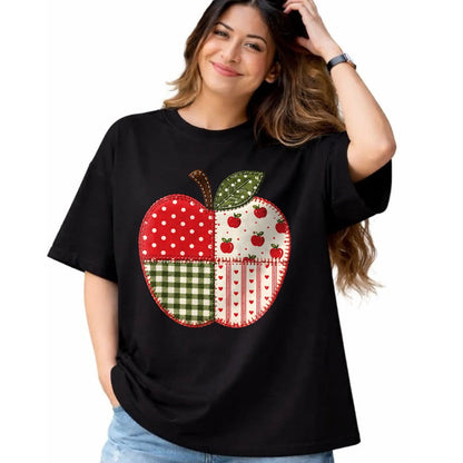 Best Teacher Shirt, Funny Teacher UnisexT-Shirt/Hoodie/Sweatshirt HLT00 - Apple Gingham Polka Dot Teacher Classroom Back to School T-Shirt