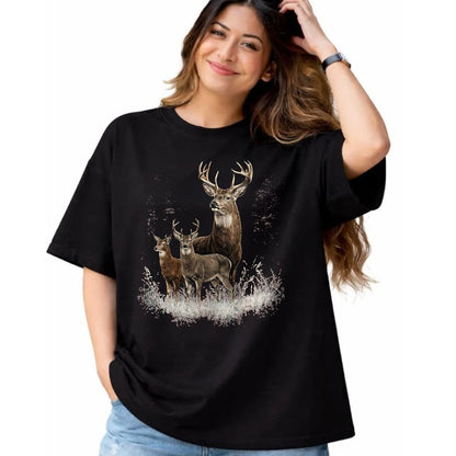 Funny Hunting Shirt, Gift For Hunting Lover Unisex T-Shirt/Hoodie/Sweatshirt HLT00 - Deer Forest Nature Lover Vintage Deer Hunting Hunter T-Shirt, Men, Black, 3X-Large
