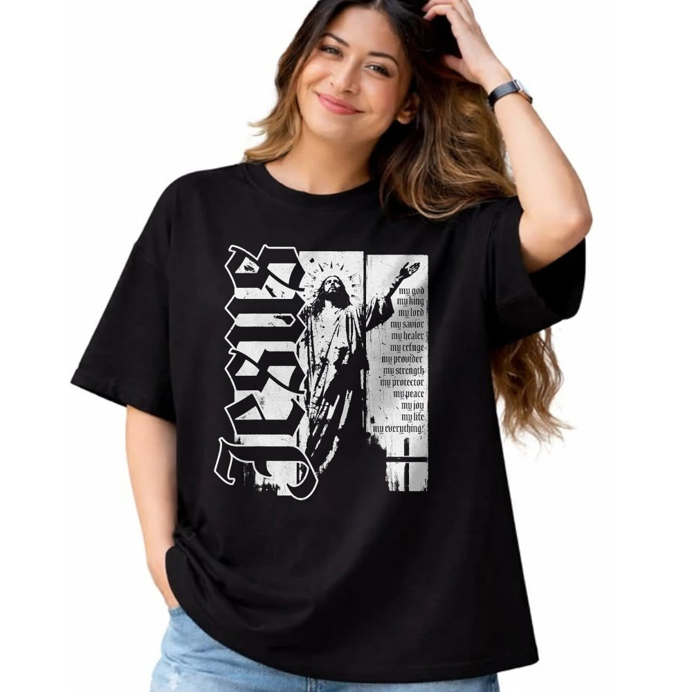 Christian Tee, Christian Faith Unisex T-Shirt/Hoodie/Sweatshirt HLT00 - Jesus Christ God King Lord Savior Strength Prayer Christian T-Shirt