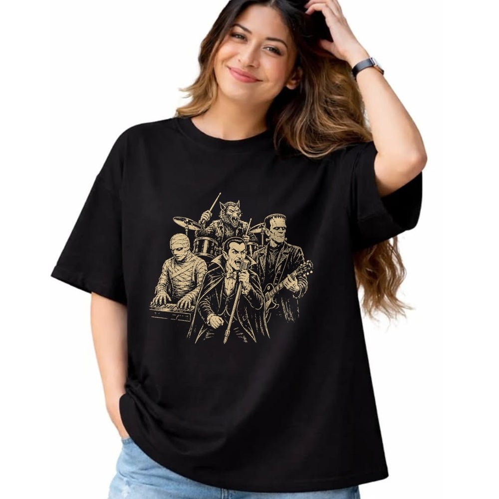 Guitar Lover Shirt, Funny Guitar UnisexT-Shirt/Hoodie/Sweatshirt HLT00 - Dracula Guitar Vampire Mummy Werewolf T-Shirt